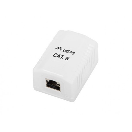 Lanberg surface mount box 1xRJ45 Cat.6, white