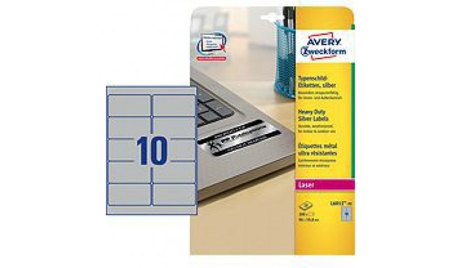 Avery Zweckform Labels silver 20 sheets (L6012-20)