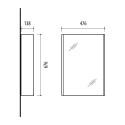 CABINET WITH MIRROR SPS-50BT-PM CONCRETE