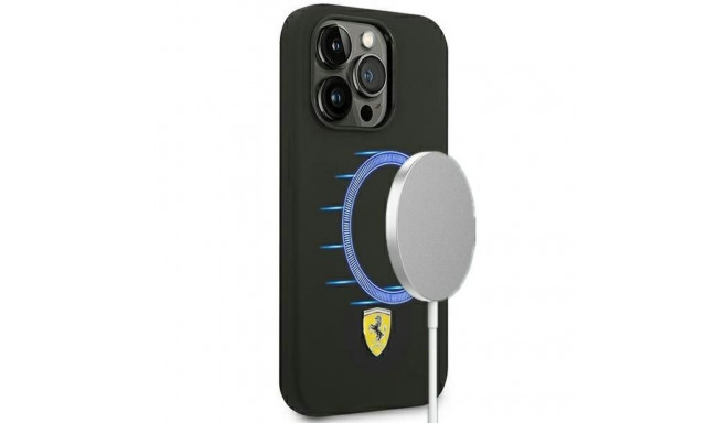 Ferrari Ferrari FESSIHMP14XBK iPhone 14 Pro Max 6,7" czarny/black hardcase Silicone Metal Logo Magsa