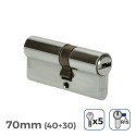 Cylinder EDM r15 European Long camlock Silver nickel (70 mm)
