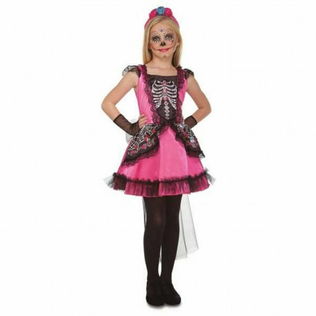 Costume for Children My Other Me Black Pink Catrina (3 Pieces) - 7-9 Years