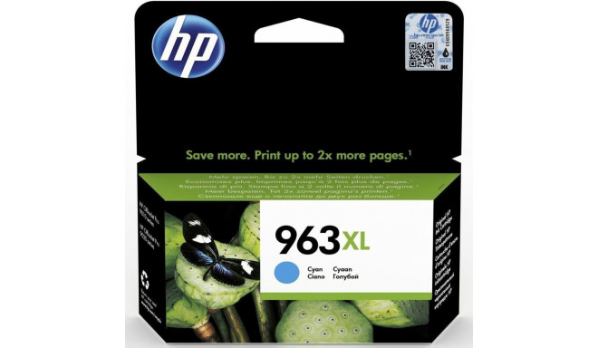 HP 963XL kõrge tootlikkusega tsüaan originaal tindikassett
