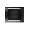 Extralink Rackmount cabinet 9U 600x600 Black wall mounted