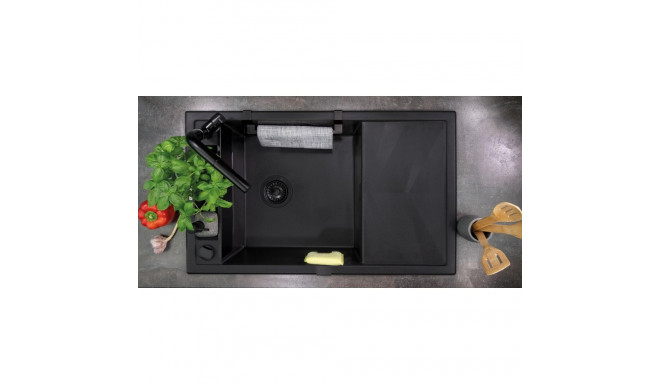 MAGNETIC SINK W/ FITTS ZRM_N113 GRAN BLK