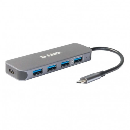 D-Link USB-C–4-portiline USB 3.0 jaotur toiteedastusega