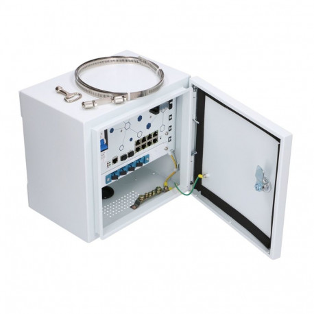 Extralink välitingimustesse PoE lüliti Minos 8x RJ45 1000Mbps PoE, 2x SFP, 200W, L2, aktiivjahutus