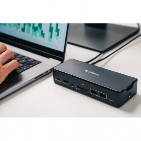 VERBATIM USB-C DOCKING STATION 15P w SSD slot USB-C GEN2 4x USB-A 2xHDMI 8K DP RJ45 CDS-15S 32173