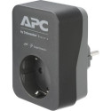 APC Essential SurgeArrest surge protection power strip 1 socket black (PM1WB-GR)