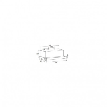 CATA | Hood | TFB-5160 BK | Telescopic | Energy efficiency class C | Width 59.5 cm | 300 m³/h | Mech