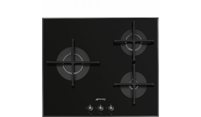 Hob Smeg Glass 3F Burners Black