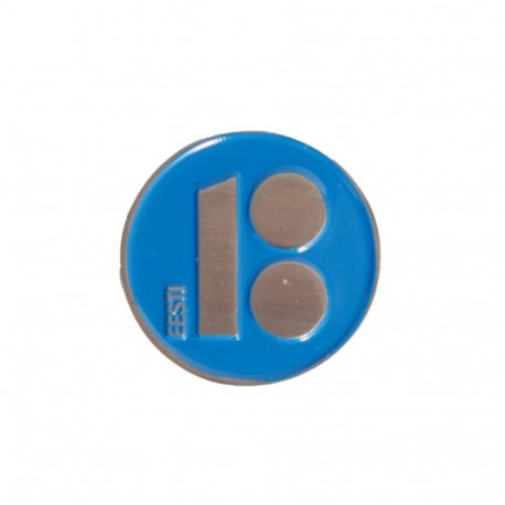 SOKISAHTEL Ajalooline meene EV100 nõelkinnitusega sinine rinnamärk 425