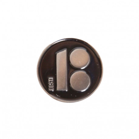 SOKISAHTEL Ajalooline meene EV100 nõelkinnitusega must rinnamärk 425