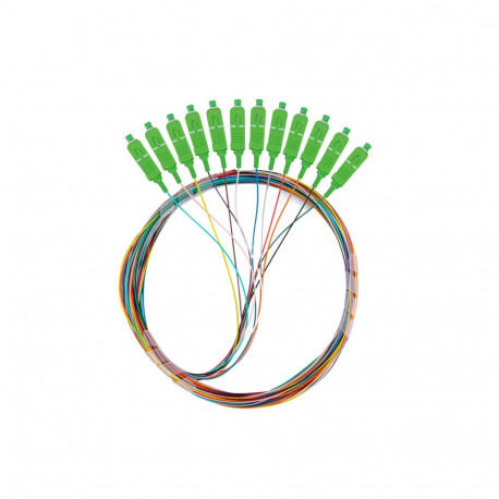 PIGTAIL FIBER OPTIC SM SC/APC EASY STRIP 9/125 G657A1 12X2M MULTICOLOUR LANBERG