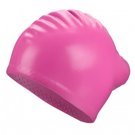 Silicone swimming cap BECO 7530 4 pink long hair