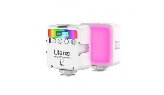 Lampa LED Ulanzi VL49 - RGB, WB (2500 K - 9000 K), biała