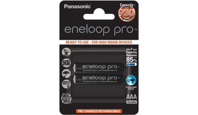 Taaslaetav patarei Panasonic Eneloop Pro AAA 930, 2tk