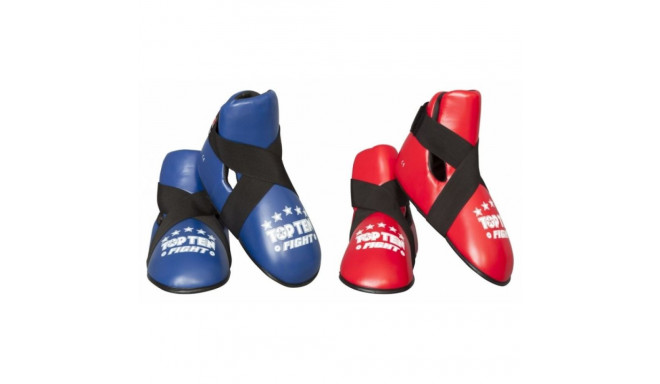 Masters Top Ten OSTT-PU "Fight" Foot Guards (Wako Approved) 030643-02M (czerwony+L)