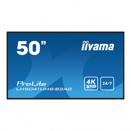 IIYAMA LH5041UHS-B2AG 50-tolline 3840x2160 UHD VA paneel 500cd/m2 5000:1 staatiline kontrast 9,5 ms