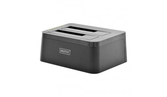 DIGITUS SATA dokkimisjaam USB3.0 2-porti 2.5-tolline/3.5-tolline SSD/HDD kloonimisfunktsiooniga
