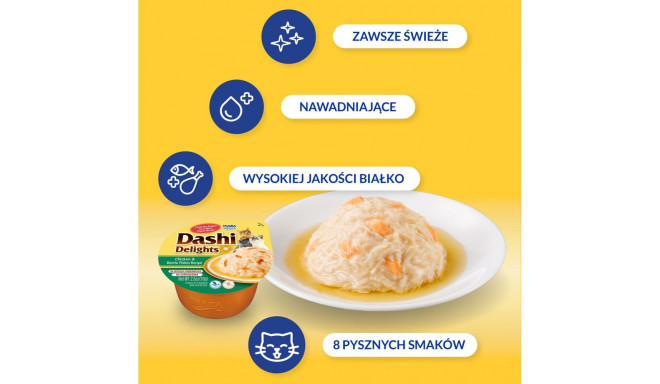 INABA Dashi Delights kana bonitohelvestega puljongis kassimaius 70g