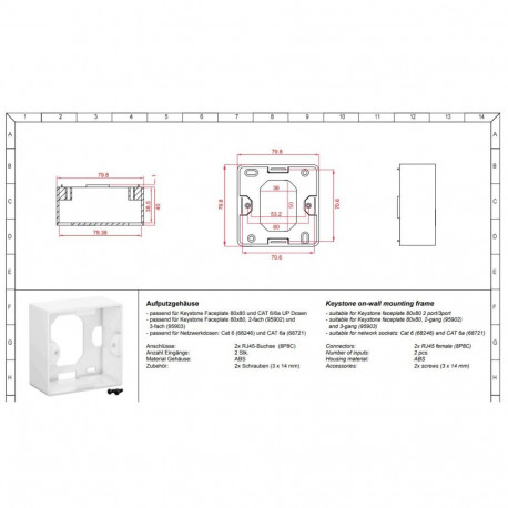 goobay Keystone On-Wall Mounting Frame