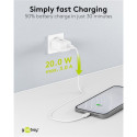 Goobay vooluadapter 20W 230V USB-C PD Fast charge , valge