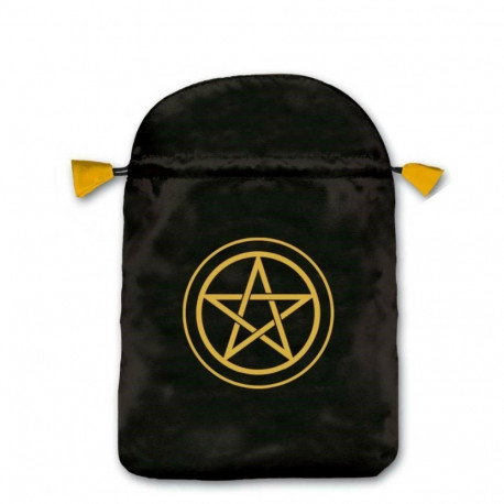 Satin Black Lo Scarabeo Pentacle Card Pouch