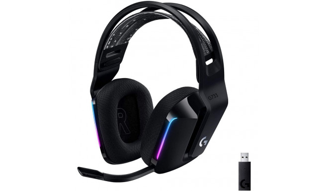 LOGITECH G733 LIGHTSPEED Wireless RGB Gaming Headset - BLACK - 2.4GHZ - EMEA