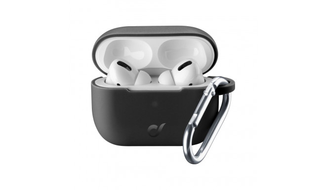 Airpods Pro laadimiskarbiümbris Cellular Line Bounce, must