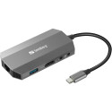 "Sandberg 136-33 USB-C 6-in-1 PD 100W TravelDock"