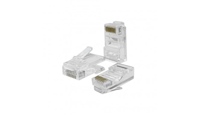100-Pack RJ45 Cat5e UTP Pass-Through Ethernet Connector Plugs