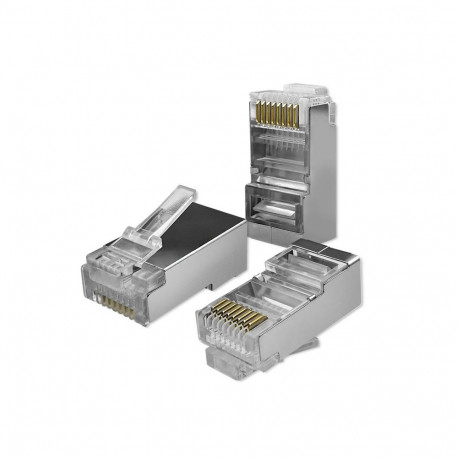 RJ45 läbiviiguga pistik, CAT6, FTP, 100 tk.