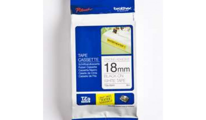 BROTHER TZES241 special tape 18mm 8m black white extra-strong adhesive for lettering instrument