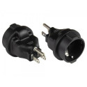 Alcasa PA-4502S power plug adapter Type B Type F Black