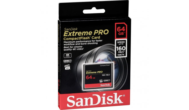 SanDisk 64 GB Extreme Pro Compact Flash (CF) muistikortti