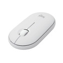 Logitech Pebble 2 M350s Wireless Mouse, RF Wireless + Bluetooth, 4000 DPI, Tonal White