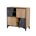 Cama 4D bookcase OVO 90x38xH90 oak/concrete