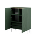 Bookcase 2D2SZ ONDA 98x45xH127 green)