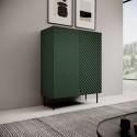 Bookcase 2D2SZ ONDA 98x45xH127 green)