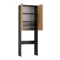 Bathroom cabinet POLA DD 64x30xH180 anthracite/artisan