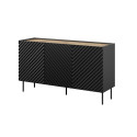 3D2SZ ONDA chest of drawers 150x45x85 black 3D2SZ ONDA chest of drawers 150x45x85 black