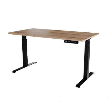 Elektrilise kõrguse reguleerimisega kirjutuslaud MOON LONG 150x80x72-120 must/wotan