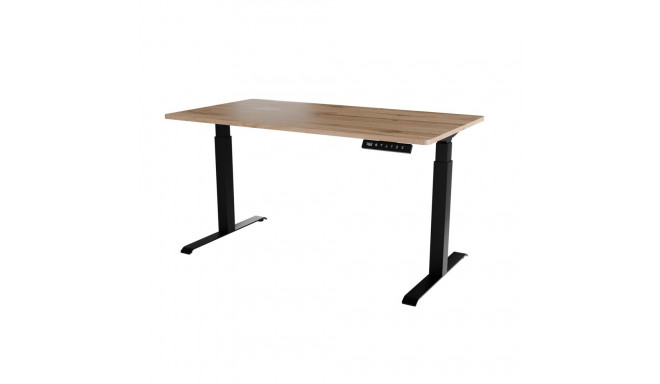 Elektrilise kõrguse reguleerimisega kirjutuslaud MOON LONG 150x80x72-120 must/wotan