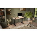 Desk with electric height adjustment MOON 121x67x72-120 black/tan