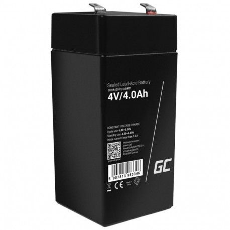 Green Cell AGM37 tööstuslik taaslaetav aku suletud pliiaku (VRLA) 4000 mAh 4 V