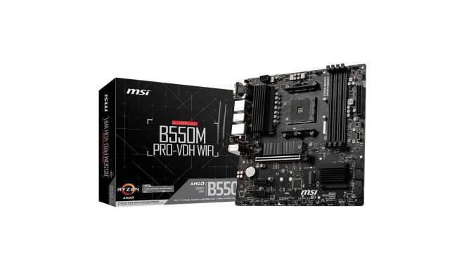 MSI mainboard B550M PRO-VDH WiFi AM4 4DDR4 HDMI/DP/VGA M.2 mATX