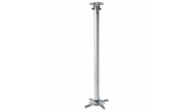 Universal Projector Ceiling Mount - Adjustable Arm (110-190cm), 15kg Load Capacity, Silver
