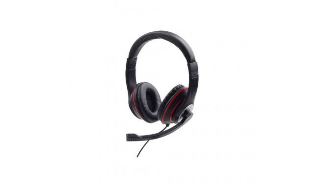 Gembird stereo kõrvaklapid MHS-03-BKRD on-ear integreeritud mikrofon 3.5 mm