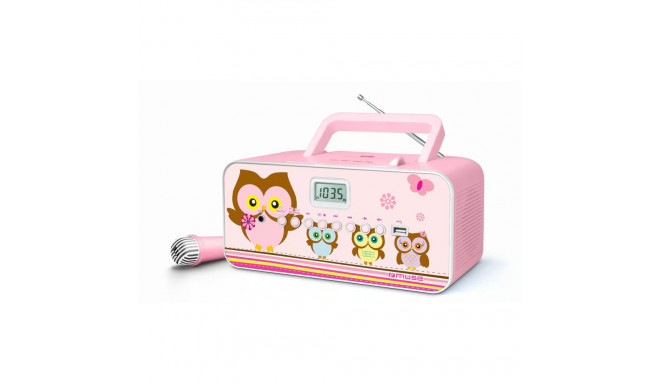 Muse | M-29KP | Portable radio CD/MP3 player with USB | 30 W | Pink/Image